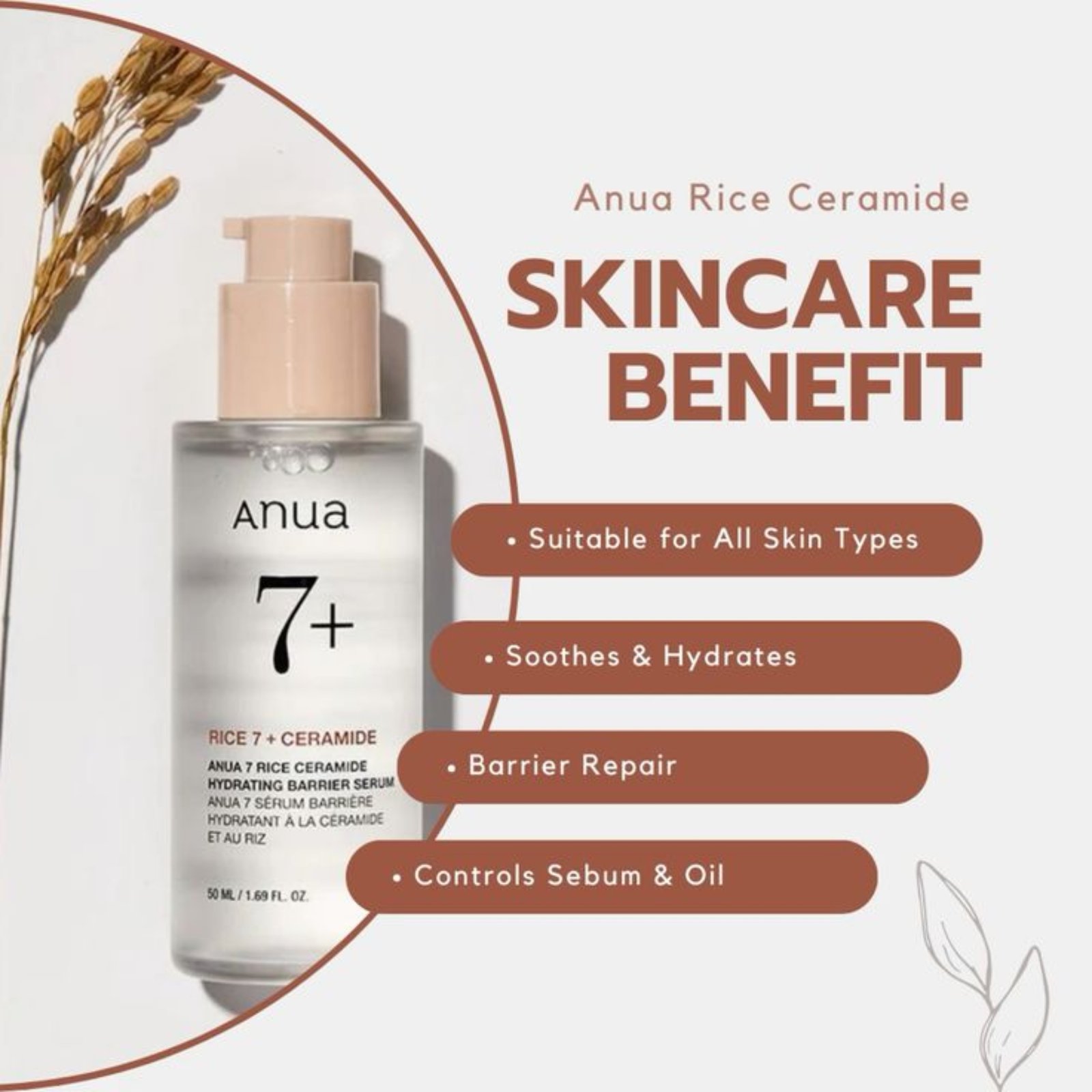 Anua 7 Rice Ceramide Hydrating Barrier Serum - Image 4